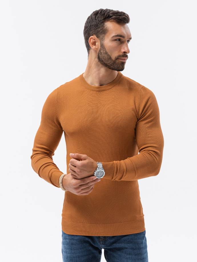 Elegantiškas vyriškas megztinis - karamelės E177