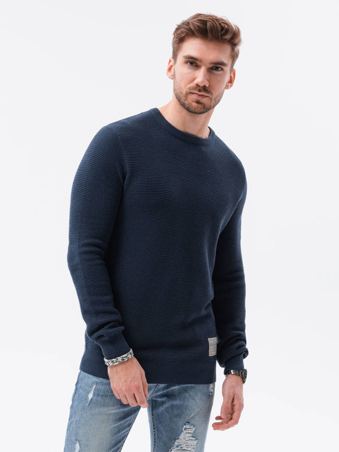 Vyriškas megztinis- tamsiai mėlyna E185