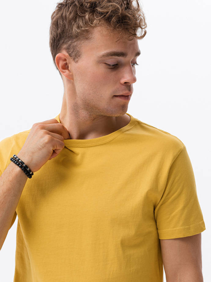 Vyriški marškinėliai be atspaudo - geltona S1370