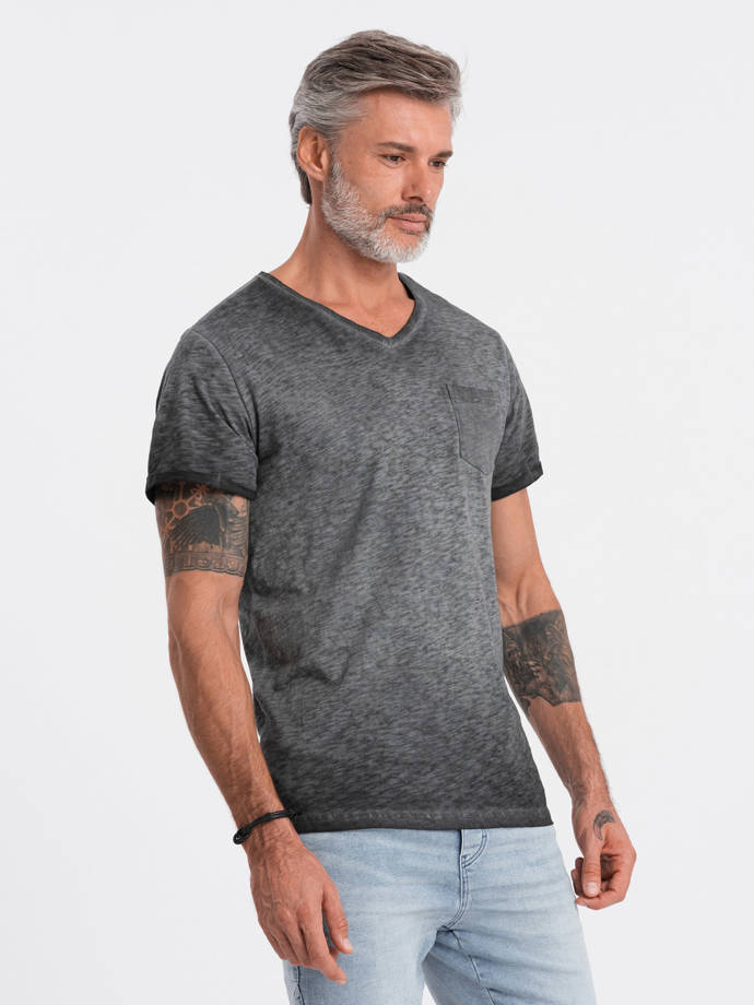 Vyriški marškinėliai be atspaudo - juodi S1388