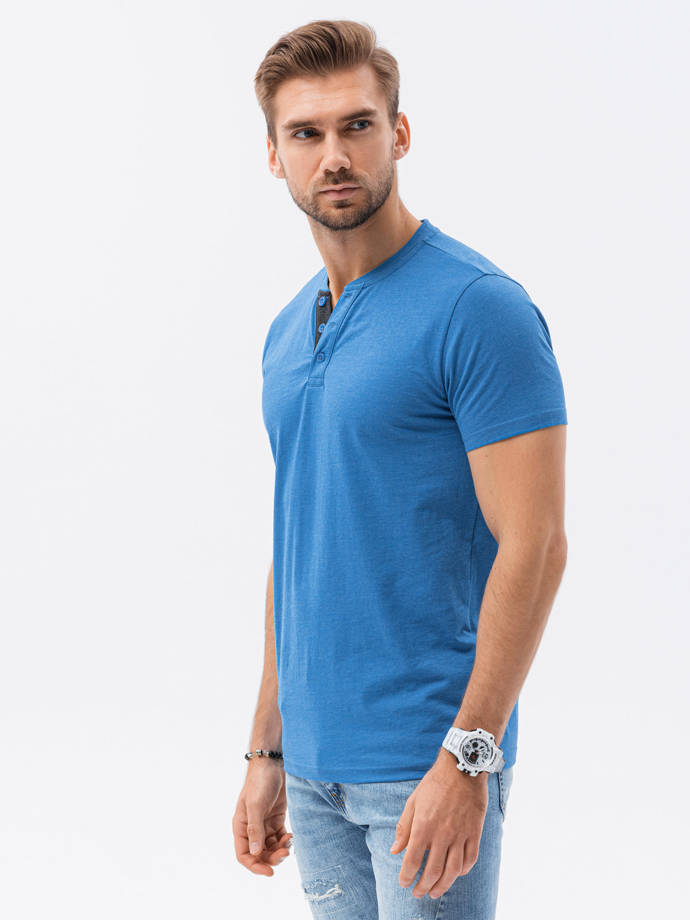 Vyriški marškinėliai be atspaudo - mėlyni S1390