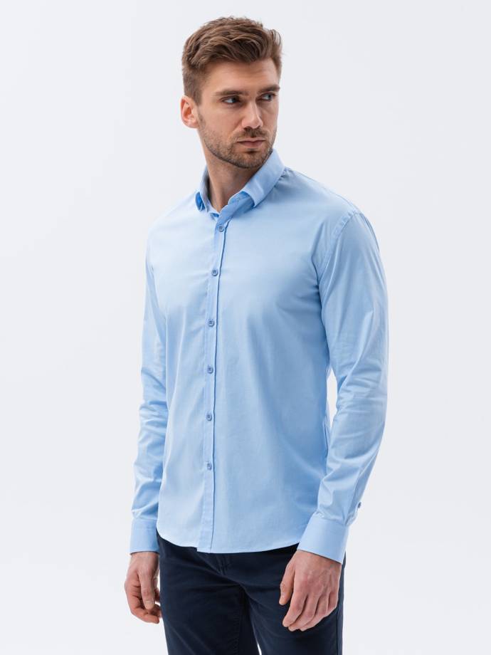 Vyriški marškiniai ilgomis rankovėmis - mėlyna K641