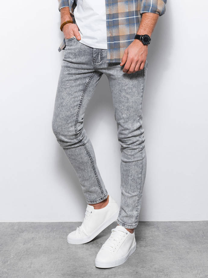 Vyriškos džinsinės kelnės SKINNY FIT - pilkos V1 P1062